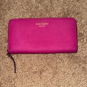 Kate Spade Fuchsia Zip-Around Wallet
